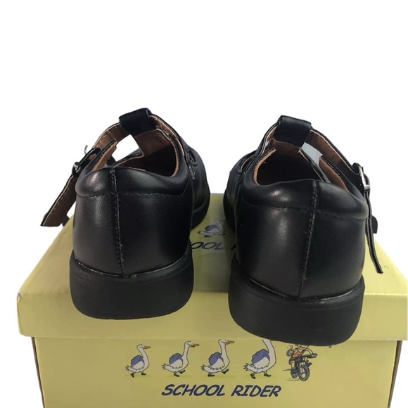 SCHOOL RIDER JACKIE School Shoes Girl Black Size 8 Metal pin closure - Picture 12 of 12